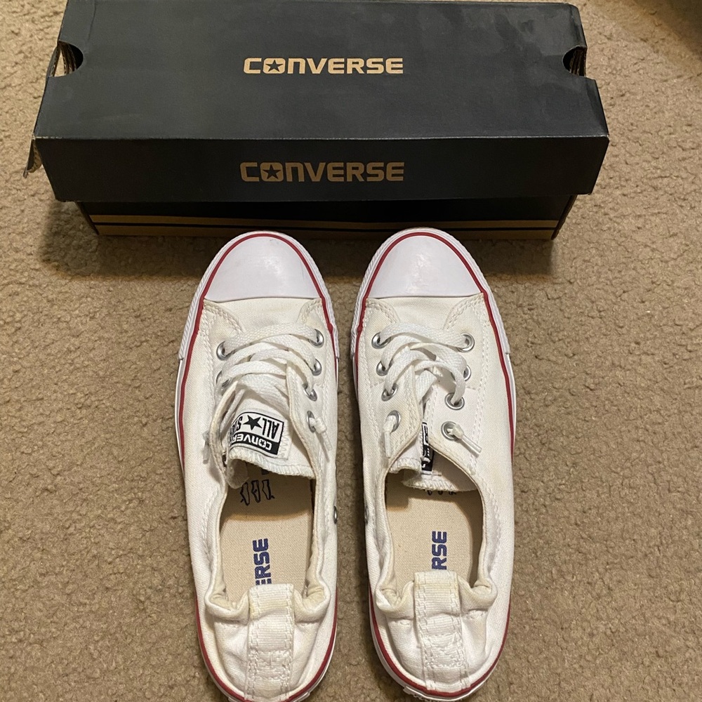 Converse White Canvas Sneakers